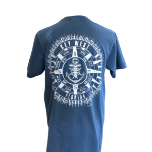 Navy blue compass shirt (back)