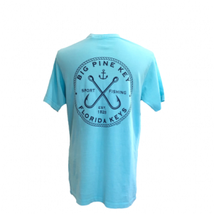 Back of Carolina Blue Big Pine Key Tshirt